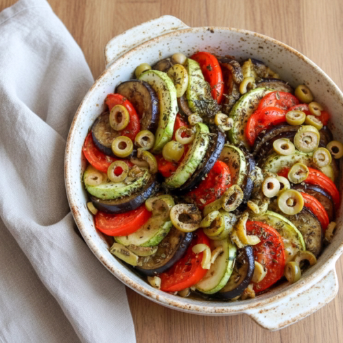 salada de forno com abobrinha e berinjela