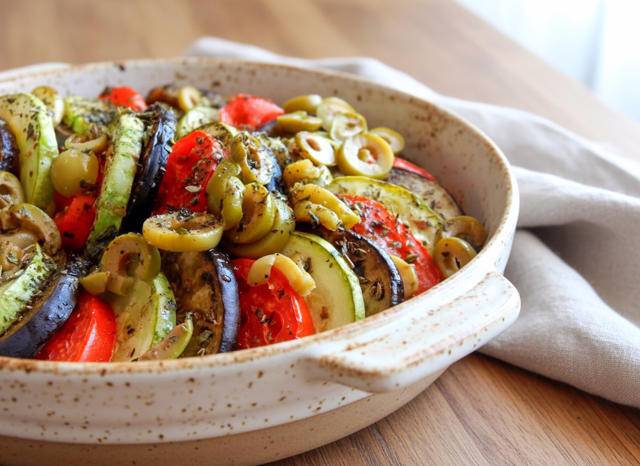salada de forno com legumes