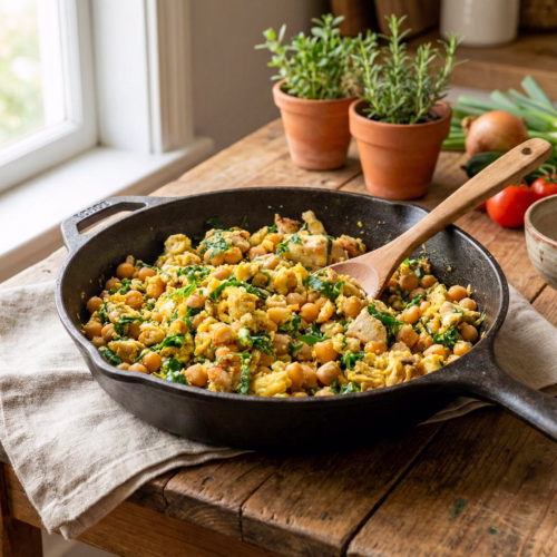 grão de bico tropeiro com farinha de milho