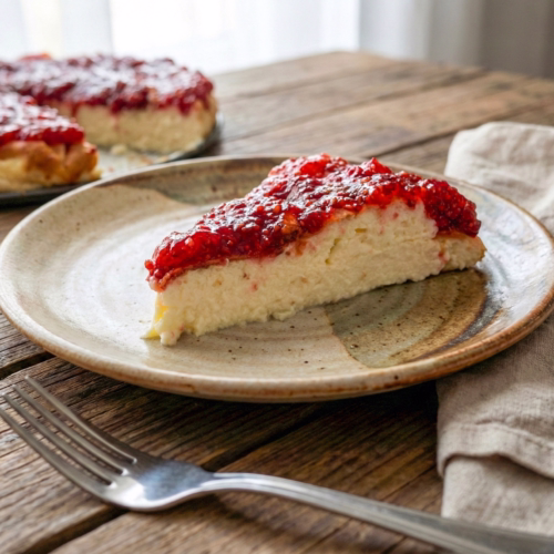 cheesecake de requeijão e iogurte