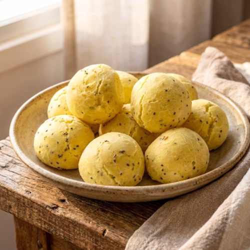 como fazxer pão de queijo fake, pãozinho de polvilho vegano feito com mandioca