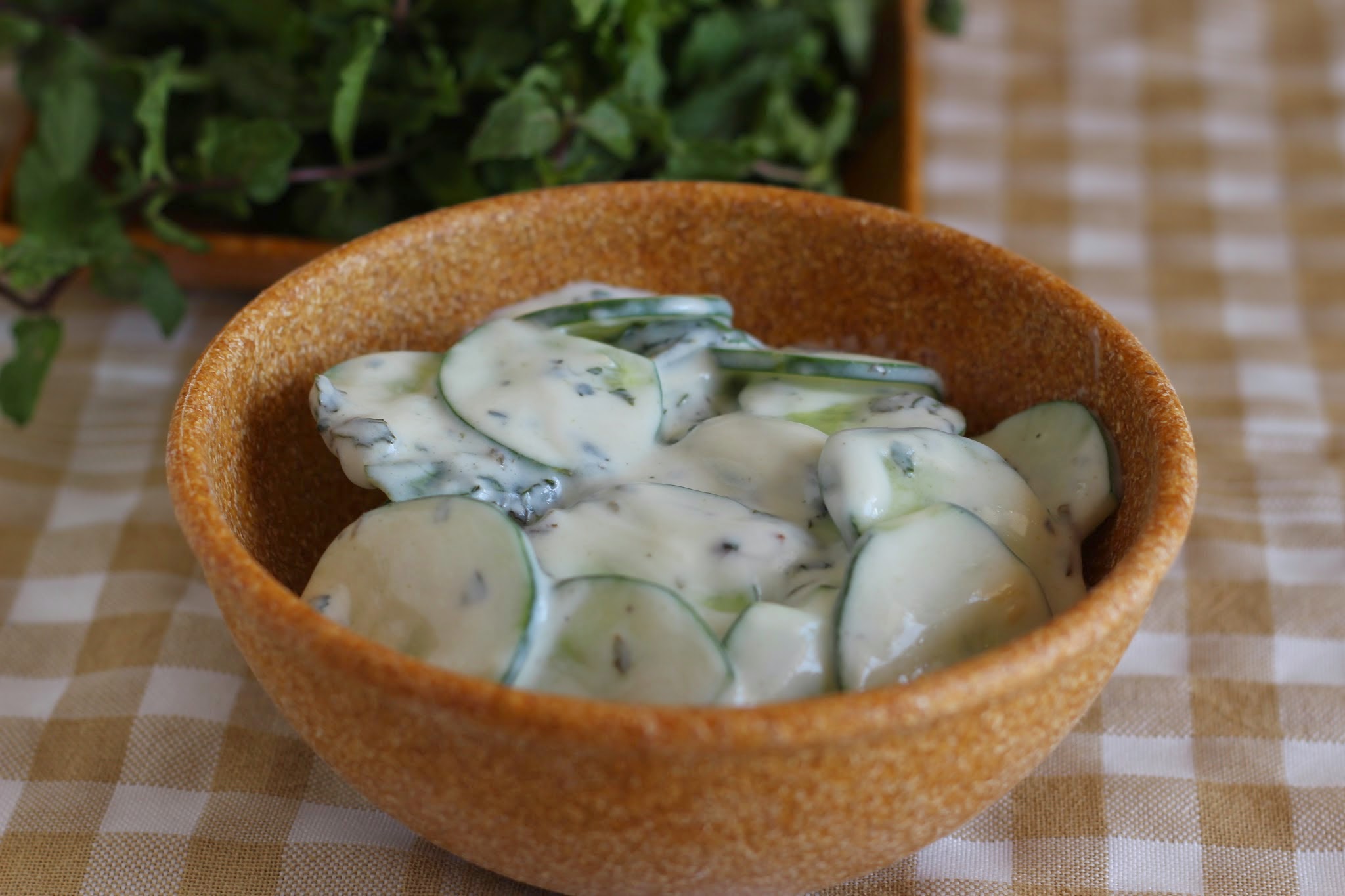 Salada de pepino e iogurte