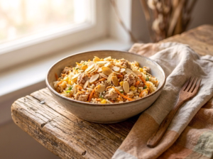 arroz integral reformado com atum