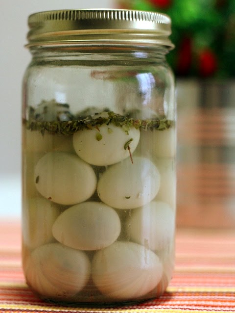 Ovos de codorna em conserva