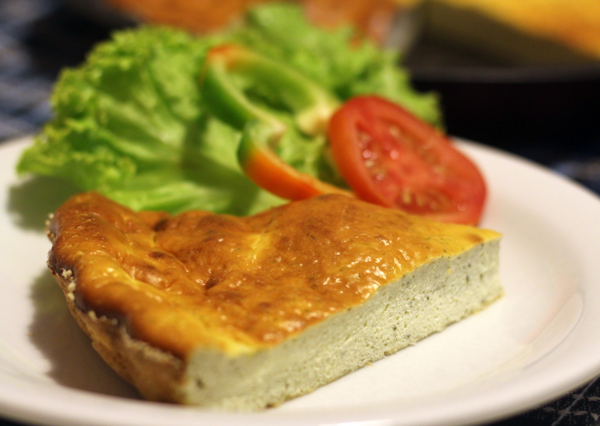 torta de liquidifcador com ricota e espinafre para um jantar leve
