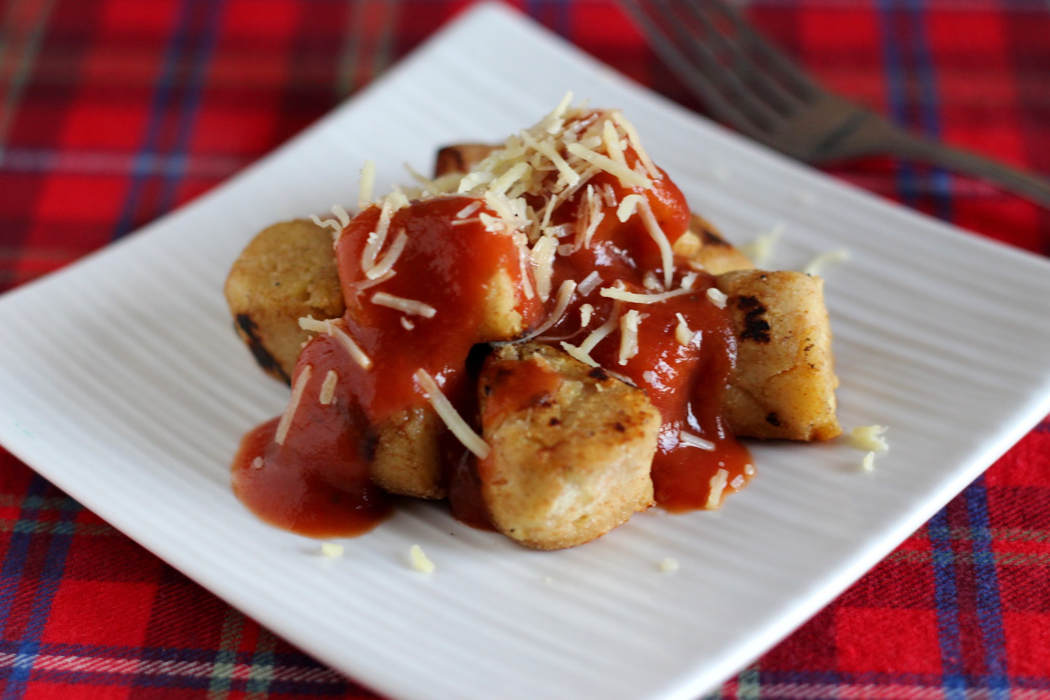 Nhoque de batata doce grelhado