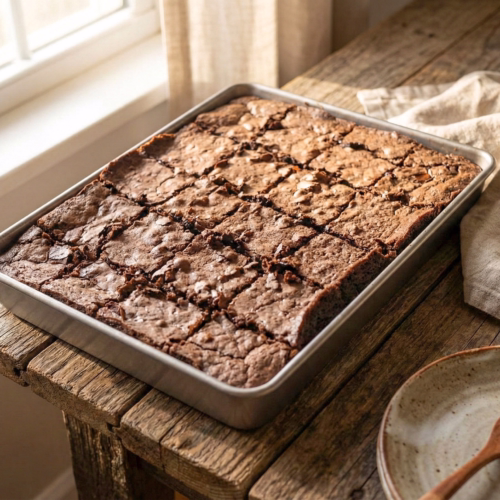 brownie de chocolate em pó