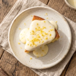 bolo de limão com cobertura de cream cheese