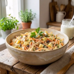 salada salpicão comn molho de iogurte