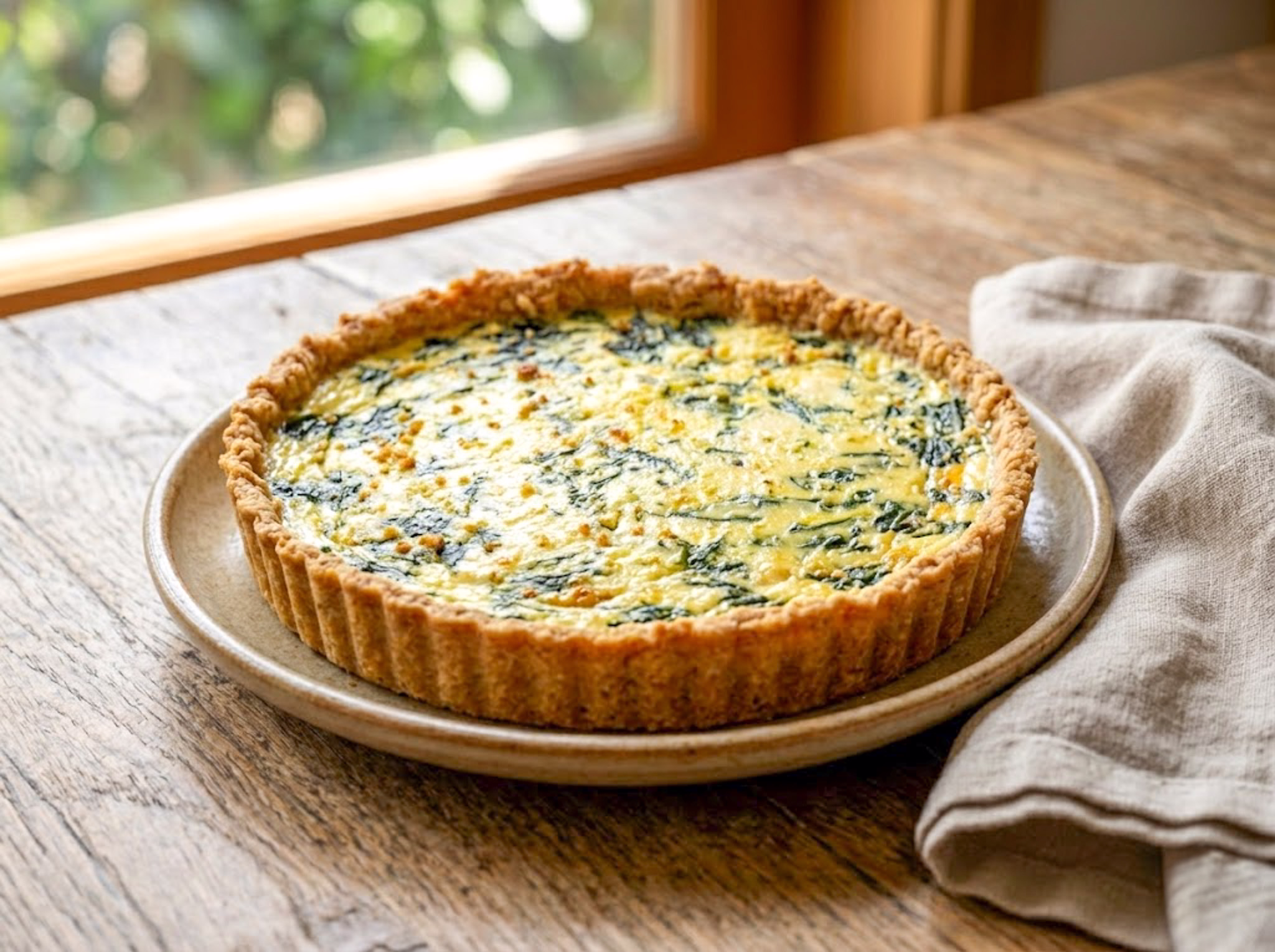 torta de ricota e espinafre