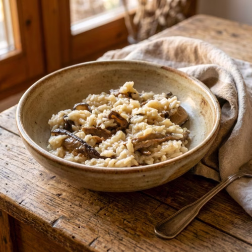 receita de risoto feito na panela de pressão