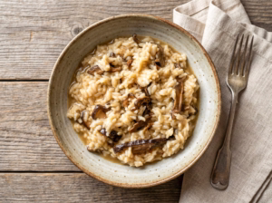 risto de cogumelo shitake na panela de pressão