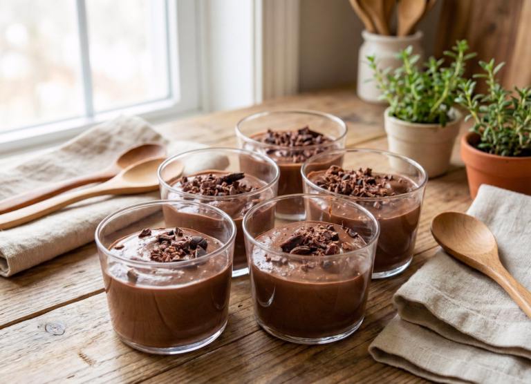 mousse vegana de chocolate e abacate